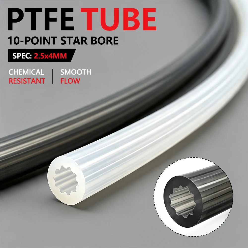 Ptfe Tube - High Temp PTFE Tube 4x2.5mm Star