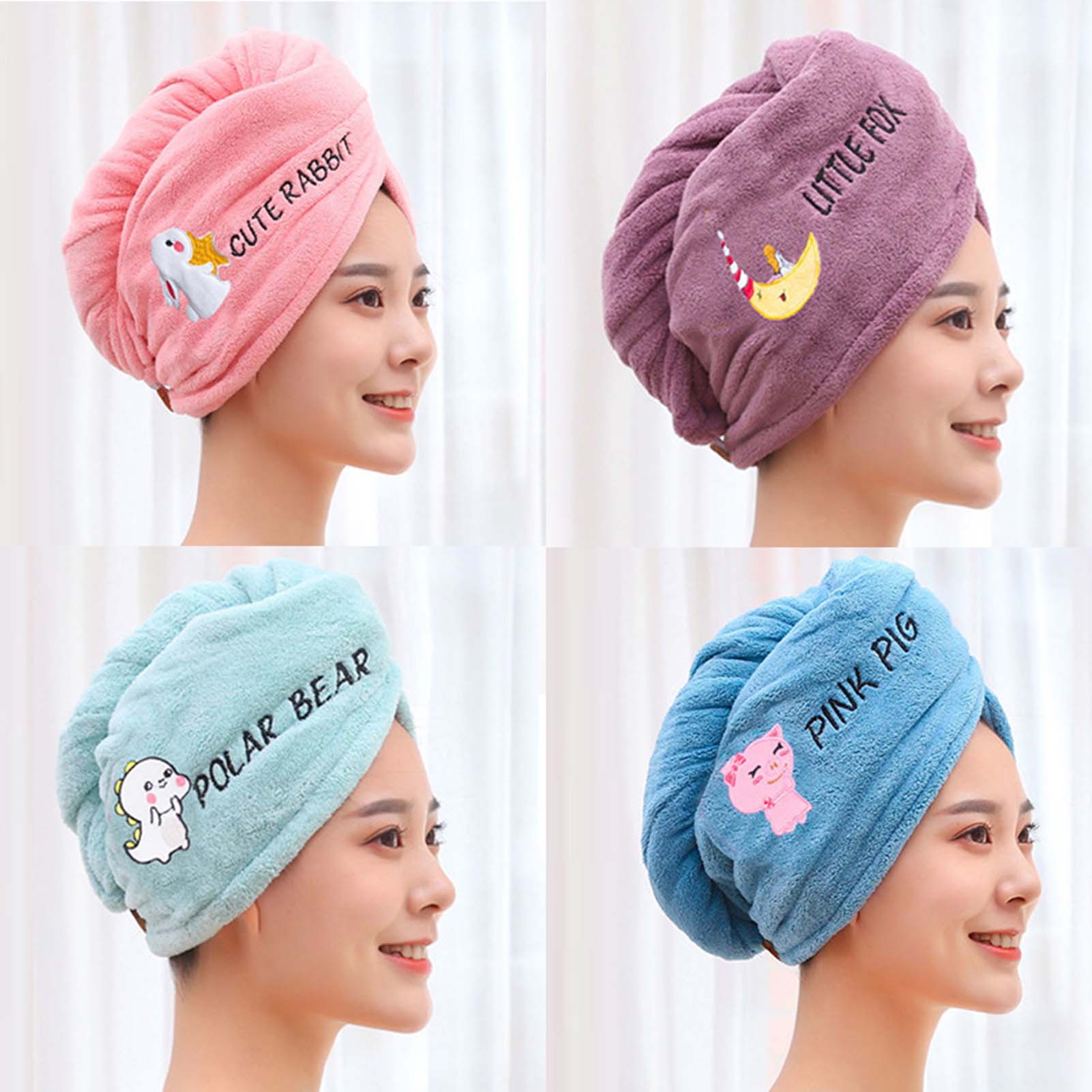 Coral Fleece Womens Hair Towel - Resin Vat recension och pris