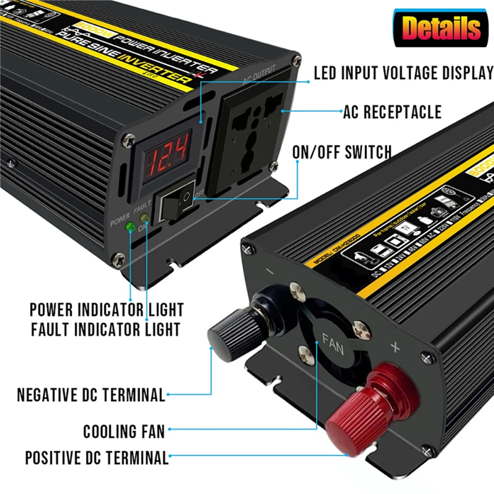 Pure Sine Wave Inverter 12V 24 - Resin Vat recension och pris