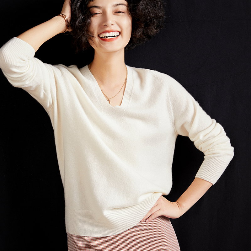 Women's 100% Pure Cashmere Pul - Resin Vat recension och pris