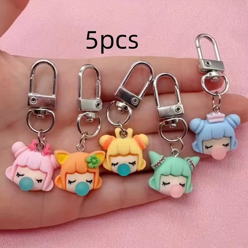 5pcs resin girl keychain, suit - Resin recension och pris