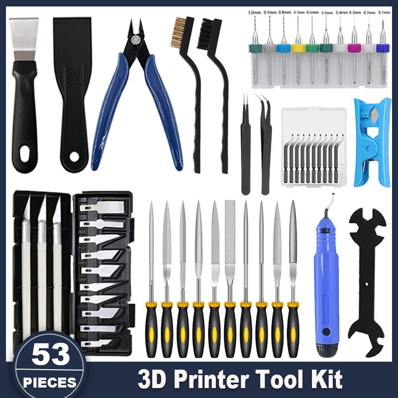 3D Printer Tools Kit, 53pcs 3D - 3D Printer Stand recension och pris